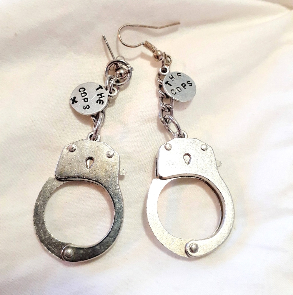The Cops handcuff earrings